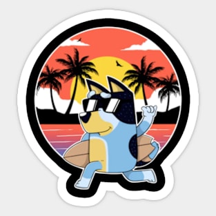 bluey beach Sticker